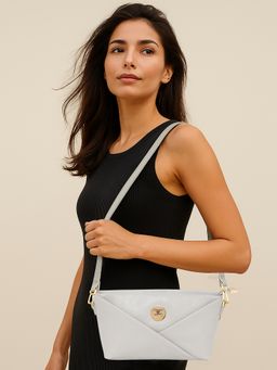 ESBEDA - Women Grey Elegant Cross-Fold Design Sling Bag