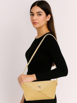 ESBEDA - Women Mustard Elegant Cross-Fold Design Sling Bag