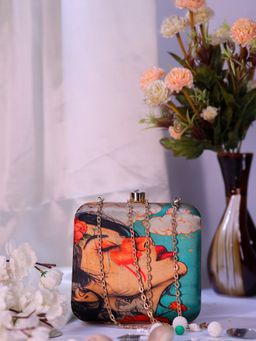 SWISNI - Women Multi-Color Digital Printed Clutch