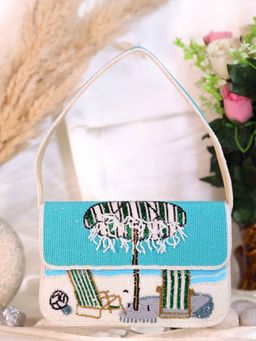 SWISNI - Women Blue Western Bedded Mini Bag