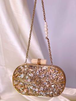 SWISNI - Women Gold MOP Clutch