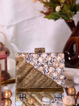 SWISNI - Women Gold MOP Clutch
