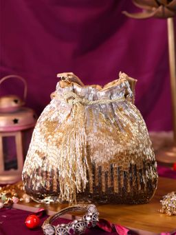 SWISNI - Gold Trio Shade Katdana Potli Bag