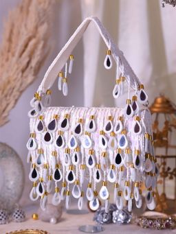 SWISNI - Women White Mirror Flap Mini Bag