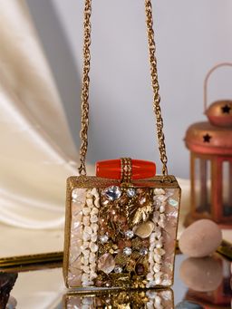 SWISNI - Women Gold MOP Clutch