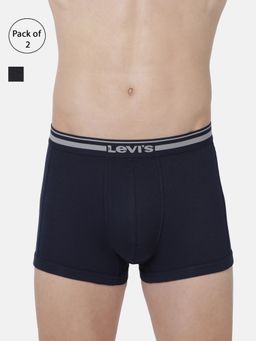 Levi's - Men Cotton Solid Comfort Trunks Snug Fit (pack Of 2) Multi-Color
