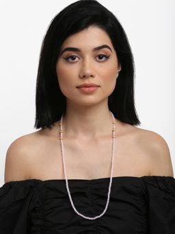 Ruby Raang Studio - Off White Gold-Toned Stone Beaded Mask Chain