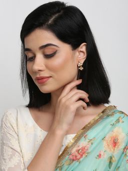 Ruby Raang Studio - Women Gold-Toned Kundan Studded Classic Studs Earrings