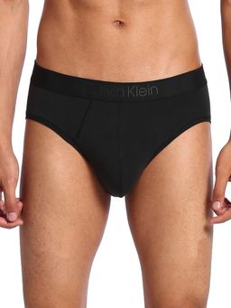 Calvin Klein - Solid Black Mid Rise Elastic Brief