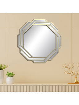 HomeTown - Mirage Interlaced Decorative Mirror Dia in Champagne