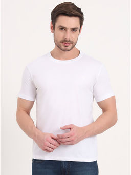 JadeBlue - Men White Solid T-Shirt