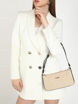 KLEIO - Jute Canvas Sleek Short Strap Shoulder Bag for Women