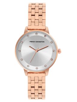 French Connection - Silver Analog Round Dial Watch for Women FCN00035B