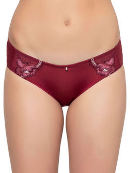 Triumph - Astra Luxury Embroidery Full Coverage Midi Brief Maroon