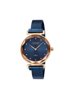 Strand by Obaku - Guava Ocean Quartz Blue Round Sunray Dial Womens Watch S731LXVLML