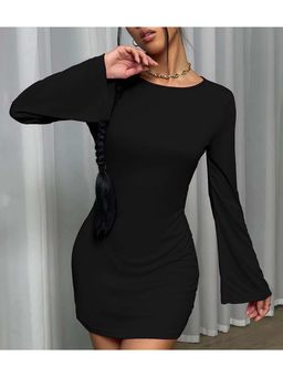 Outzidr - Black Fitted Dress
