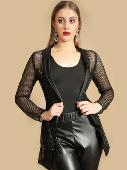 Samshek - Sheer Sequin Shrug