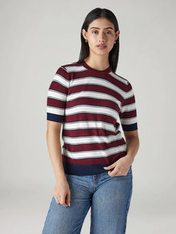 Levi's - Women's Maroon Stripes Top