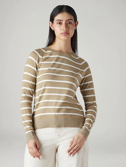 Levi's - Women's Beige Stripes Top