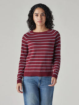 Levi's - Women's Maroon Stripes Top