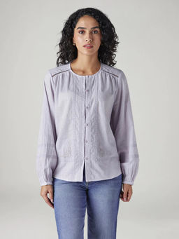 Levi's - Women's Lavender Embroidered Blouse