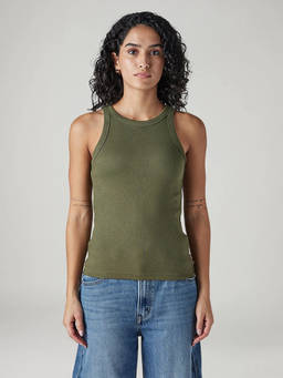 Levi's - Women's Olive Solid/Plain Top