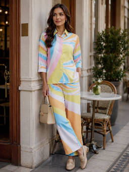 StyleStone - Women's Multi-Colour Printed Co-Ord Set