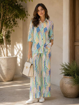 StyleStone - Women's Multi-Colour Printed Co-Ord Set