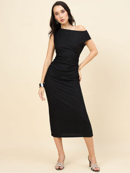 AAYU - Black Lycra Textured Dress