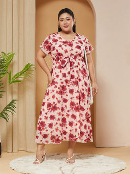 Miss Chase - A+ Curve Collection Plus Size Light Pink Dress