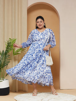 Miss Chase - A+ Curve Collection Plus Size Women's White Dress