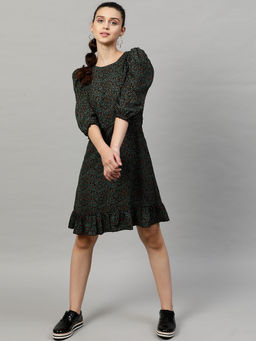 STREET 9 - Printed A Line Dress