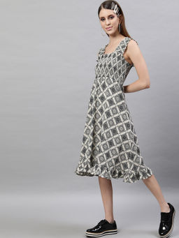 STREET 9 - Printed Smocked Dress