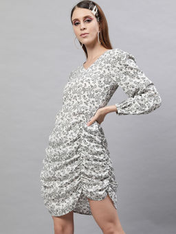 STREET 9 - Printed Ruched Dress