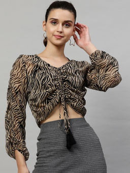 STREET 9 - Animal Print Crop Top