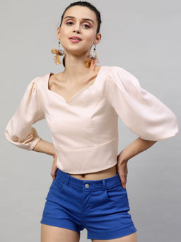 STREET 9 - Women Satin Crop Top