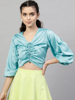 STREET 9 - Women Satin Crop Top