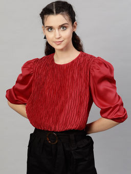 STREET 9 - Women Pleated Crop Top