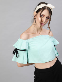 STREET 9 - Women Solid Crop Top