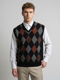 Monte Carlo - Men Black Wool Sweater