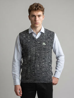 Monte Carlo - Men Black Wool Blend Sweater