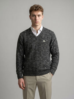 Monte Carlo - Men Black Wool Blend Sweater