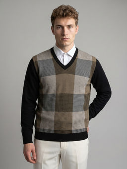 Monte Carlo - Men Black Wool Blend Sweater