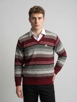 Monte Carlo - Men Red Wool Blend Sweater