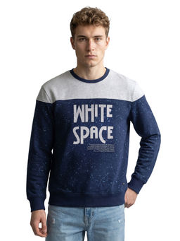 Monte Carlo - Men Blue Blended Sweatshirt