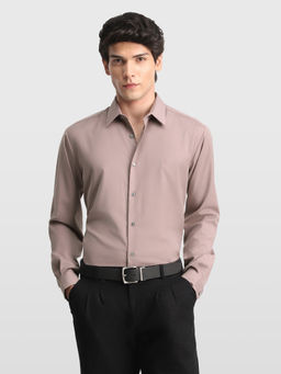 Arrow Newyork - Men Brown Polyester Shirt