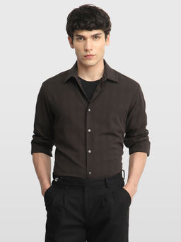 Arrow Newyork - Men Black Polyester Shirt