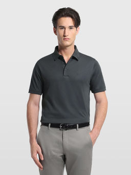 Arrow - Men Grey Cotton Polo T-Shirt