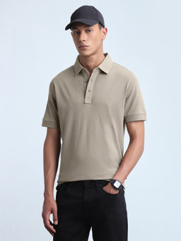 Flying Machine - Men Green Cotton Polo T-Shirt