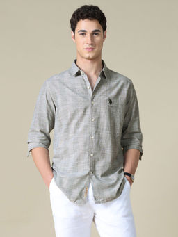 U.S. Polo Assn. Denim Co. - Men Green Cotton Shirt